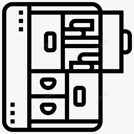 橱柜商务必备7直线型图标svg_新图网 https://ixintu.com 商务 必备 橱柜 直线 线型