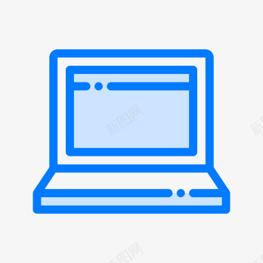 笔记本电脑电脑48蓝色图标图标