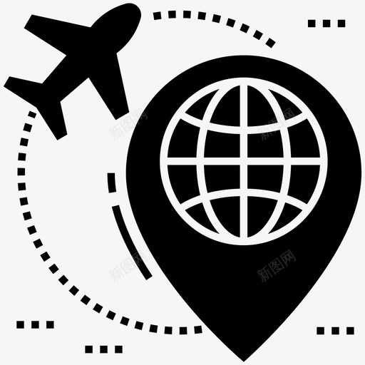 机场位置gps导航图标svg_新图网 https://ixintu.com gps pin 位置 导航 机场 标志 标志符 符号 航空运输