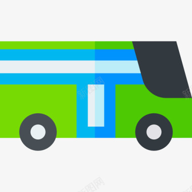 公共汽车车辆和运输工具4扁平图标图标