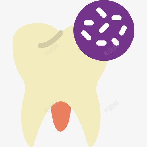 细菌牙科12扁平图标svg_新图网 https://ixintu.com 扁平 牙科 细菌
