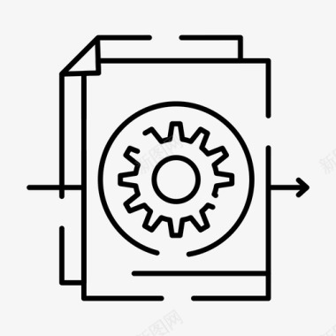 文档文件齿轮图标图标