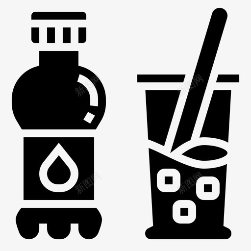 可乐饮料57字形图标svg_新图网 https://ixintu.com 可乐 字形 饮料
