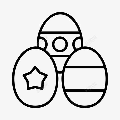 复活节彩蛋庆祝复活节装饰图标svg_新图网 https://ixintu.com 复活节 庆祝 彩蛋 快乐 装饰