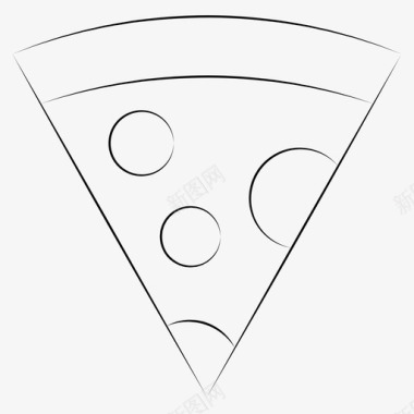 披萨块片图标图标