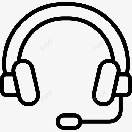 耳机合作支持图标svg_新图网 https://ixintu.com 合作 技术 支持 耳机
