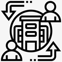 出口B2C申报管理B2c企业管理70直线型图标高清图片