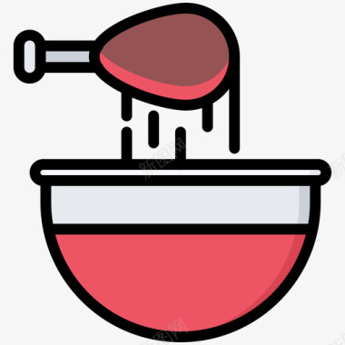 酱汁烧烤27颜色图标图标