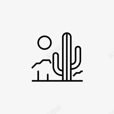 沙漠干燥的建筑阳光图标图标