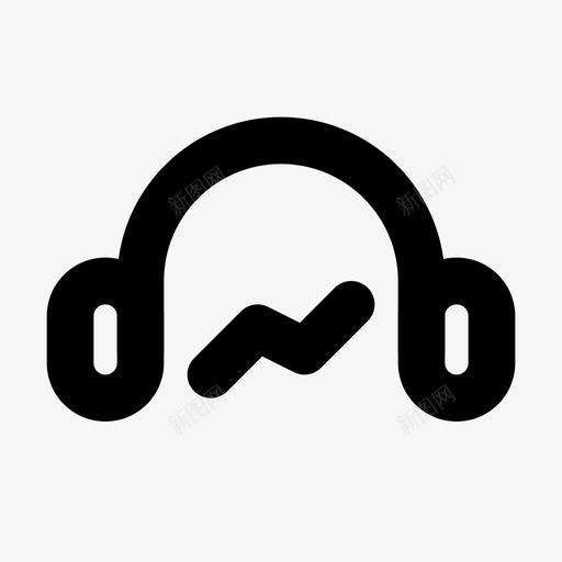 耳机音乐播放图标svg_新图网 https://ixintu.com 图标 基本 播放 歌曲 用户界面 耳机 音乐