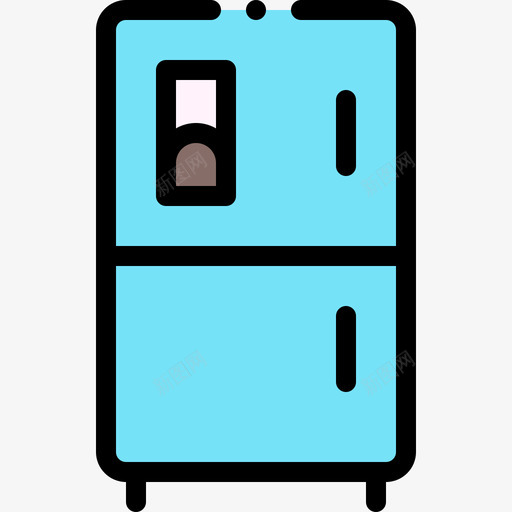 冰箱家居用品22线性颜色图标svg_新图网 https://ixintu.com 冰箱 家居用品 线性 颜色