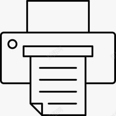 打印机文档传真图标图标