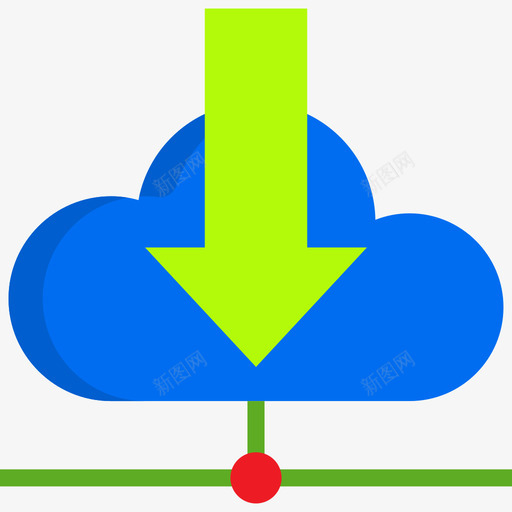 云数据和网络管理3扁平图标svg_新图网 https://ixintu.com 扁平 数据 网络管理