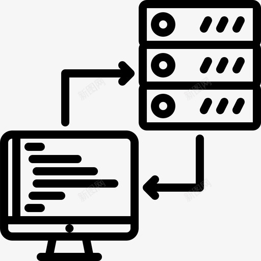 服务器开发者5线性图标svg_新图网 https://ixintu.com 开发者 服务器 线性