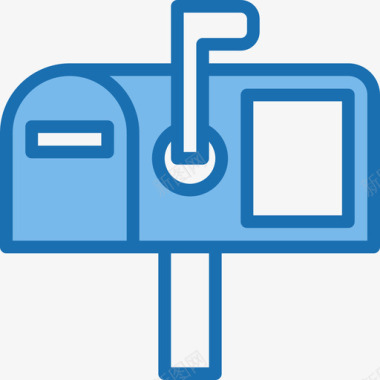 邮箱通讯3蓝色图标图标