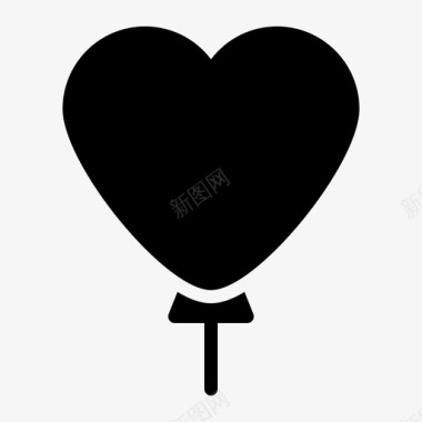 心形气球爱情情人节图标图标