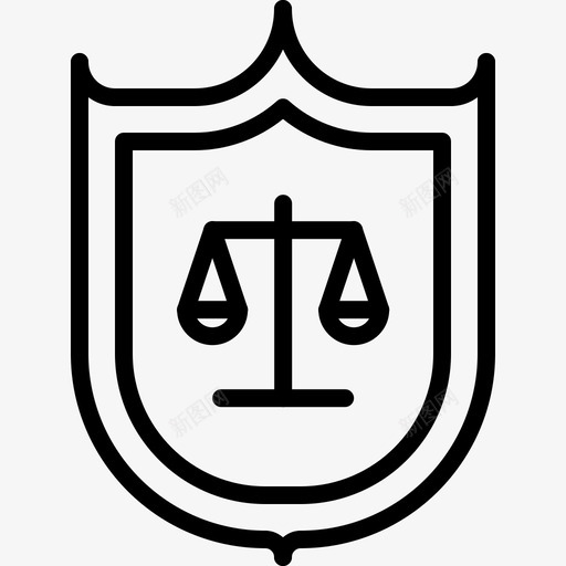 保护法庭法律图标svg_新图网 https://ixintu.com 保护 律师 法庭 法律 盾牌