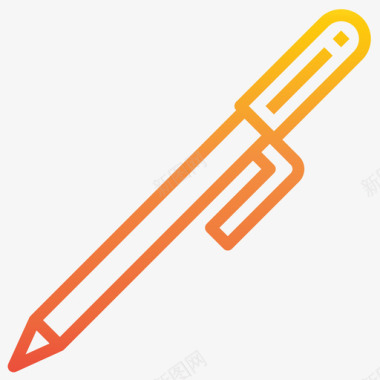 钢笔办公文具18渐变色图标图标