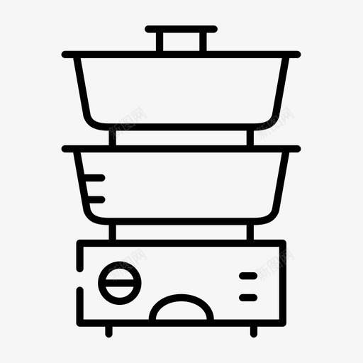 双炉暖气厨房电器图标svg_新图网 https://ixintu.com 厨房电器 双炉双 工具 暖气 混合 炉灶 间隙
