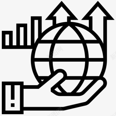 全球businessessential7线性图标图标