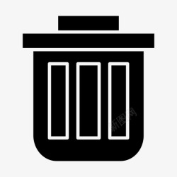 现代垃圾桶垃圾桶篮子垃圾箱图标高清图片