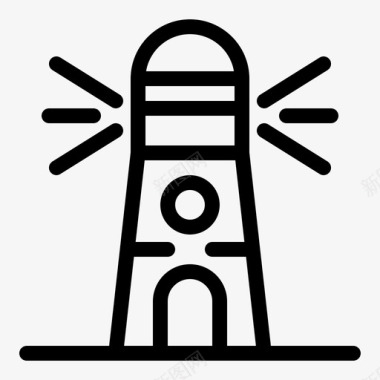 灯塔建筑导航图标图标
