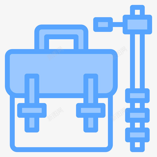 相机包摄影102蓝色图标svg_新图网 https://ixintu.com 摄影 相机 蓝色