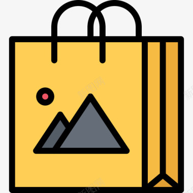 购物袋品牌7彩色图标图标