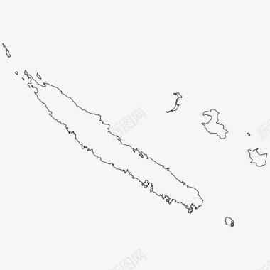 新喀里多尼亚边界国家图标图标