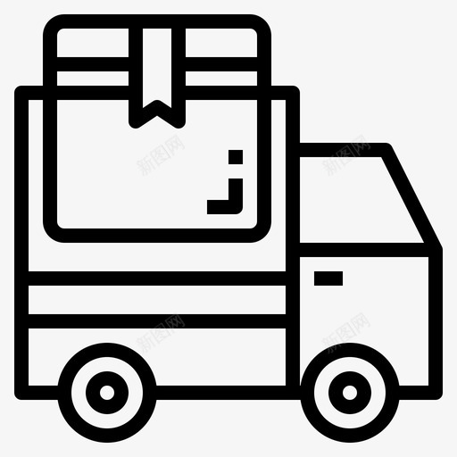 送货卡车物流47直线式图标svg_新图网 https://ixintu.com 卡车 物流 直线式 送货