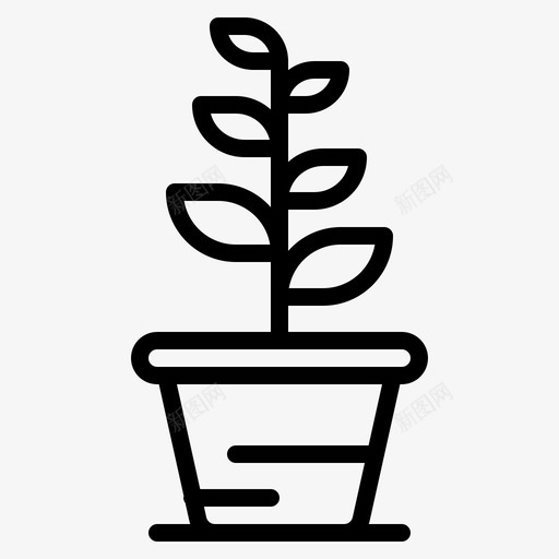 植物学家居装饰47线性图标svg_新图网 https://ixintu.com 家居装饰 植物学 线性