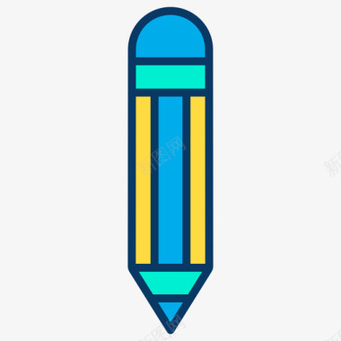 铅笔78学校线颜色图标图标