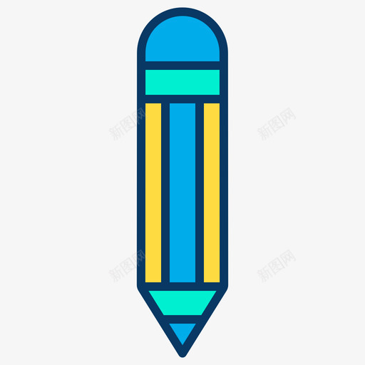 铅笔78学校线颜色图标svg_新图网 https://ixintu.com 学校 铅笔 颜色