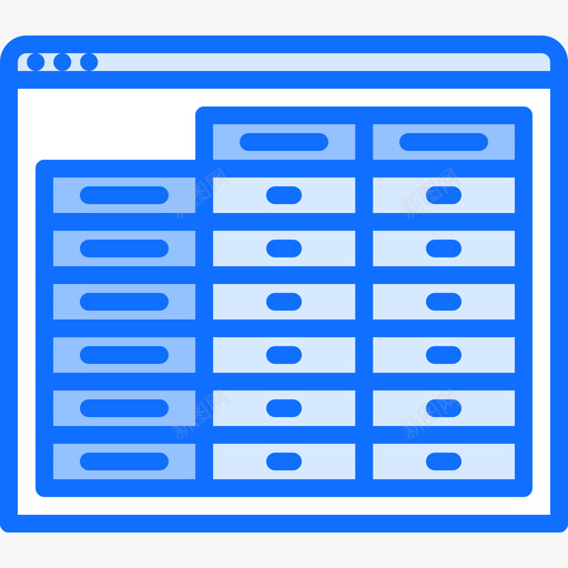 表网站8蓝色图标svg_新图网 https://ixintu.com 网站 蓝色