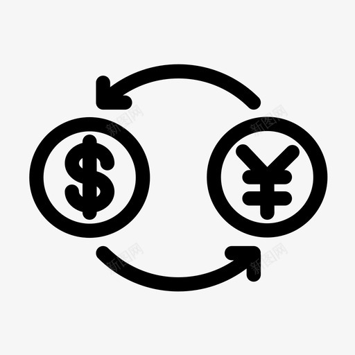 货币兑换银行金融图标svg_新图网 https://ixintu.com 兑换 货币 金融 银行