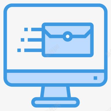 电子邮件联系人和信息5蓝色图标图标