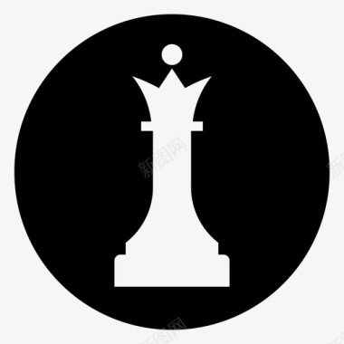 国际象棋游戏国王图标图标