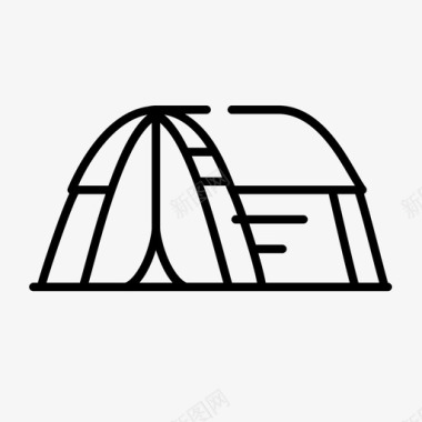 帐篷混合2间隙薄图标图标