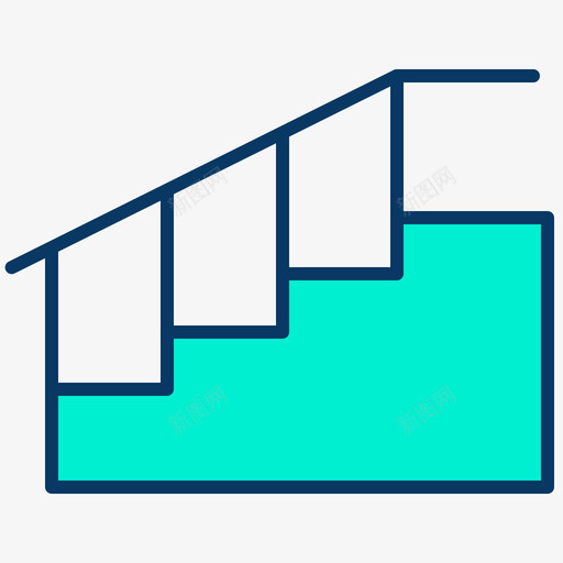 楼梯内部4线性颜色图标svg_新图网 https://ixintu.com 内部 楼梯 线性 颜色
