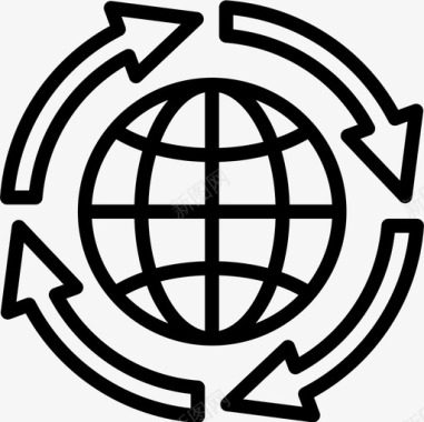 全球搜索引擎优化和商业1线性图标图标