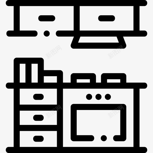 厨房家装67线性图标svg_新图网 https://ixintu.com 厨房 家装 线性