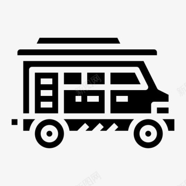 露营车运输工具货车图标图标