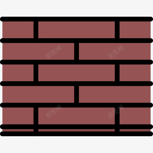 砖墙建筑商2颜色图标svg_新图网 https://ixintu.com 建筑商 砖墙 颜色