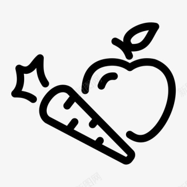 健康食品苹果饮食图标图标