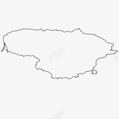 立陶宛边界国家图标图标