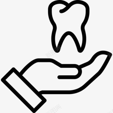 牙齿牙科学11线形图标图标