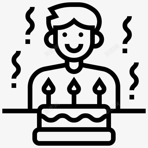 生日生日聚会39直系图标svg_新图网 https://ixintu.com 生日 直系 聚会