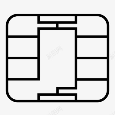 卡芯片代码微芯片图标图标