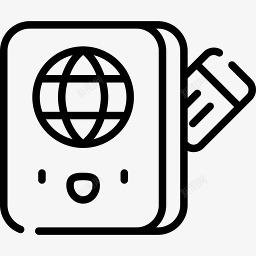 护照旅行240直系图标svg_新图网 https://ixintu.com 护照 旅行 直系