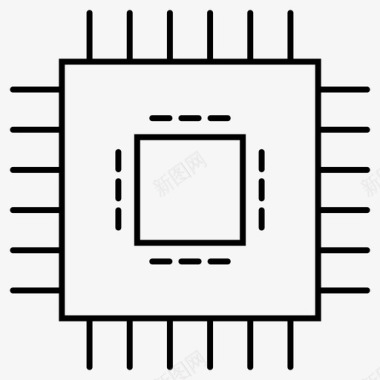 cpu电子微芯片图标图标